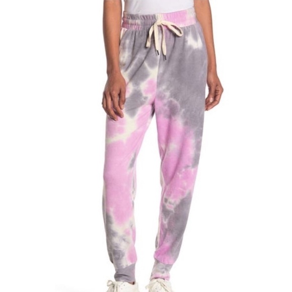 Abound Nordstroom Pink Tie Dye Drawstring Joggers Women’s Size Medium NWT - Picture 1 of 8